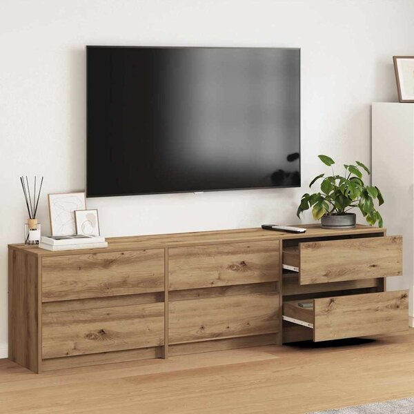 TV szekrény fiókkal Barna 181 x 34 x 50 cm Faanyag