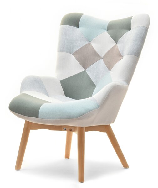Fotel Nutri (patchwork + fekete)