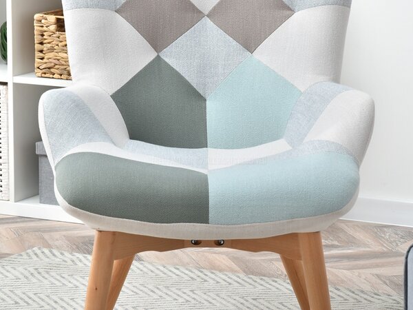 Fotel Nutri (patchwork + fekete)