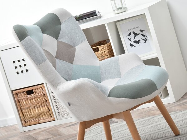 Fotel Nutri (patchwork + fekete)