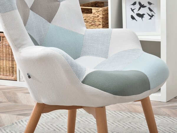 Fotel Nutri (patchwork + fekete)
