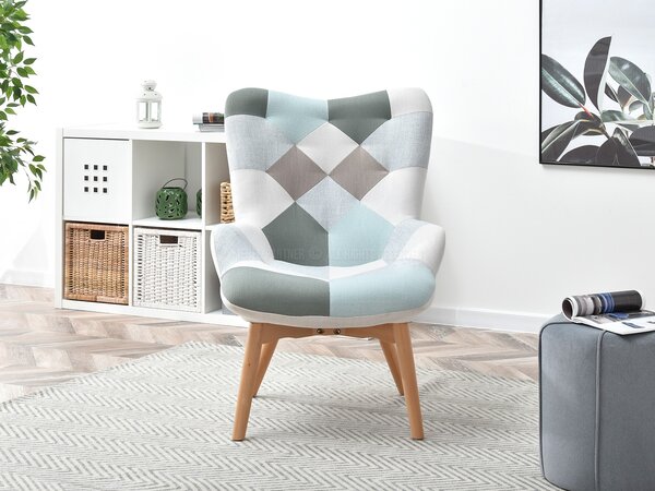 Fotel Nutri (patchwork + fekete)