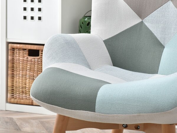 Fotel Nutri (patchwork + fekete)