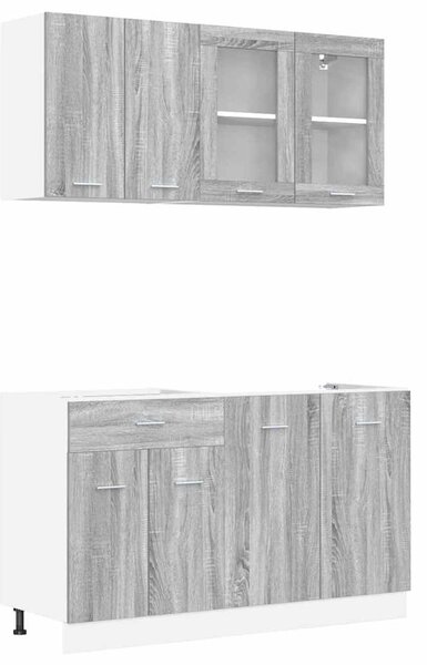 Konyhaszekrény garnitúra fiókkal Lyon 4 pcs Szürke sonoma
