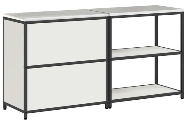 Konyhai Tároló Készlet polcokkal 2 pcs Fehér 180 x 50 x 92 cm