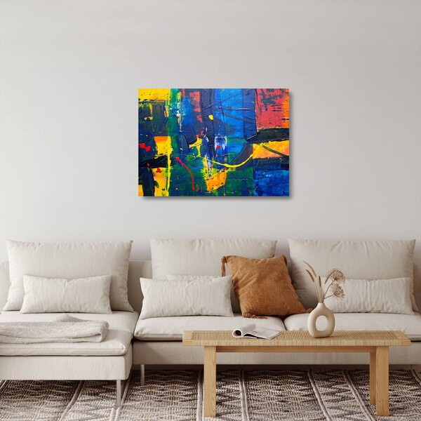 Kép - Absztrakció (üvegen) (70x50 cm)