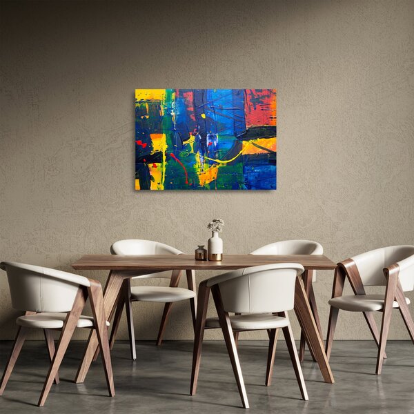 Kép - Absztrakció (üvegen) (70x50 cm)