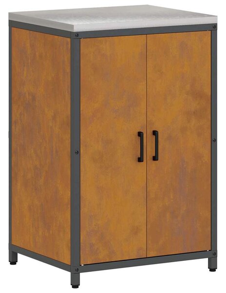 Konyhai Tároló Készlet polcokkal 3 pcs Rozsdás 210 x 50 x 92 cm