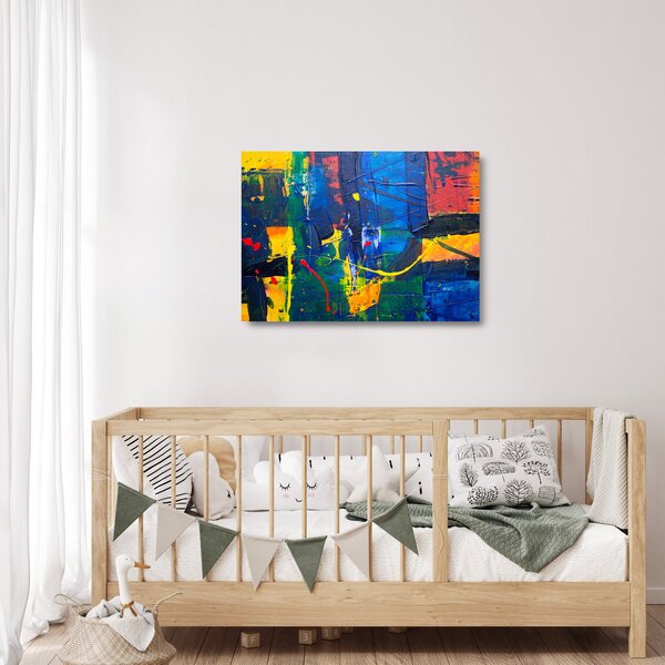 Kép - Absztrakció (üvegen) (70x50 cm)