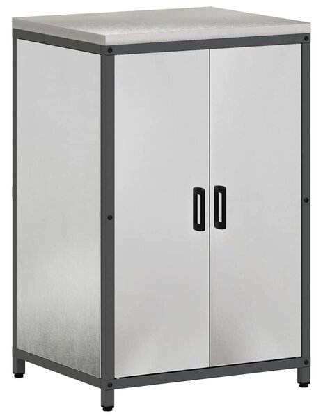 Konyhai Tároló Készlet polcokkal 3 pcs Ezüst 210 x 50 x 92 cm