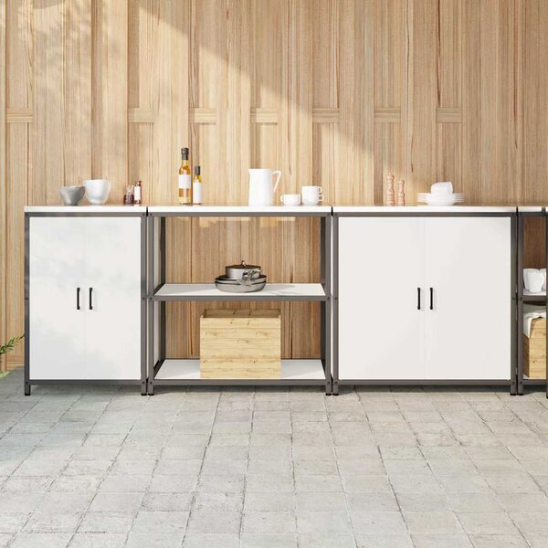 Konyhai Tároló Készlet polcokkal 3 pcs Fehér 240 x 50 x 92 cm