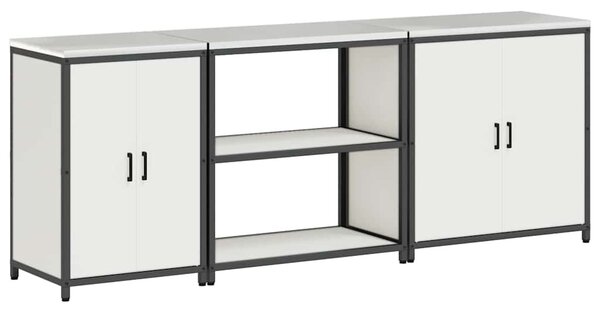 Konyhai Tároló Készlet polcokkal 3 pcs Fehér 240 x 50 x 92 cm