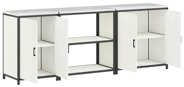 Konyhai Tároló Készlet polcokkal 3 pcs Fehér 240 x 50 x 92 cm