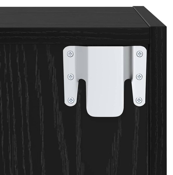 TV Szekrény Szett 2 pcs Musta tammi 37 x 37 x 142.5 cm Faanyag