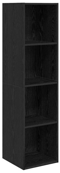 TV Szekrény Szett 2 pcs Musta tammi 37 x 37 x 142.5 cm Faanyag