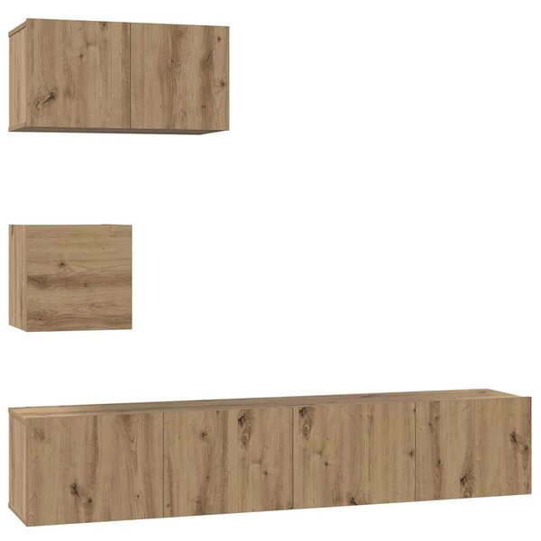 TV szekrény garnitúra 3 pcs Artisan tölgy Faanyag