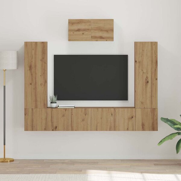 TV szekrény garnitúra 7 db Artisan tölgy Szerelt Fa