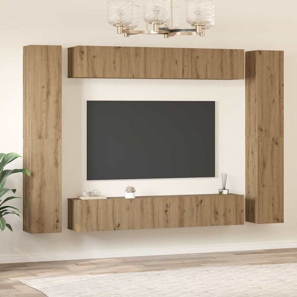 TV szekrény garnitúra 10 db Artisan tölgy Szerelt Fa