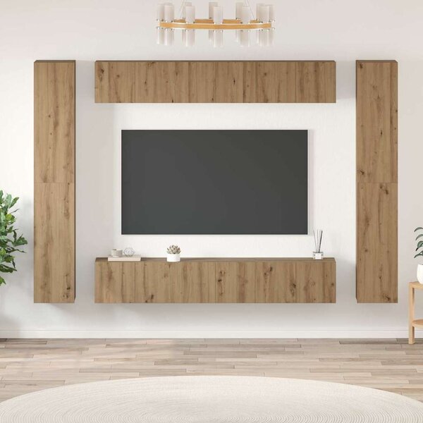 TV szekrény garnitúra 10 db Artisan tölgy Szerelt Fa