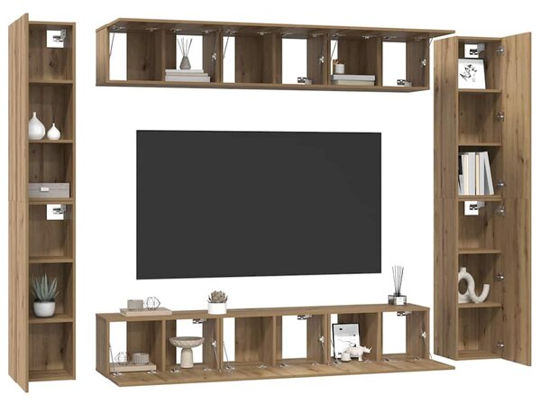 TV szekrény garnitúra 10 db Artisan tölgy Szerelt Fa