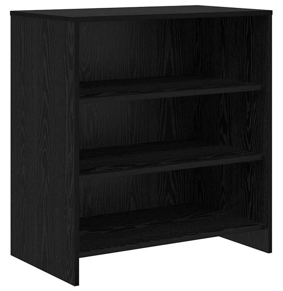 Széf 3 pcs Musta tammi 70 x 41 x 75 cm Faanyag
