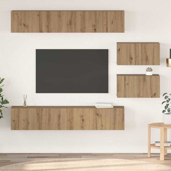 TV szekrény garnitúra 6 db Artisan tölgy Szerelt Fa