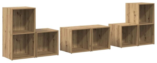 TV szekrény garnitúra 6 pcs Artisan tölgy Faanyag