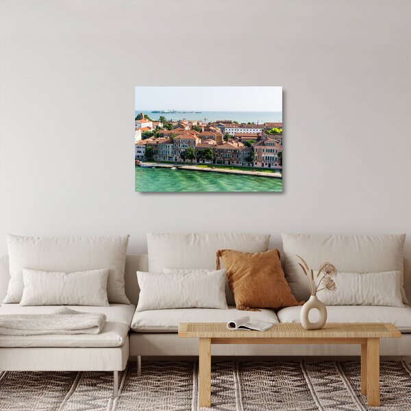 Kép - Légi felvétel a városra (üvegen) (70x50 cm)