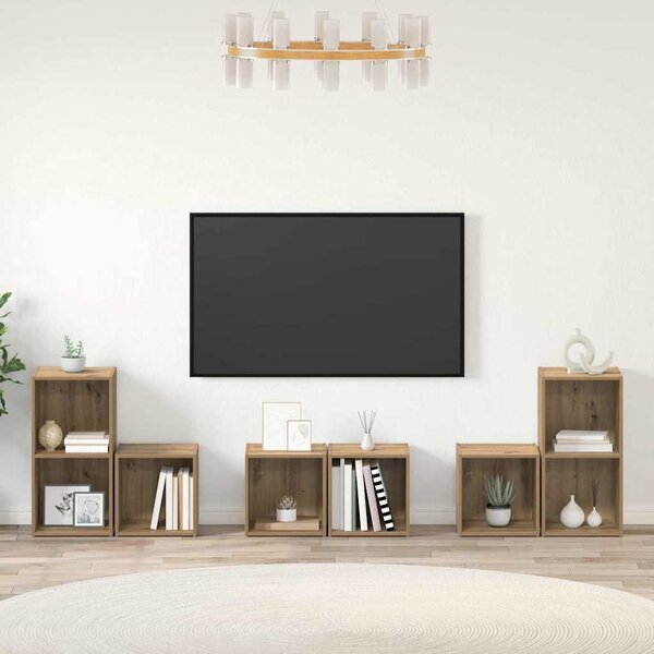 TV szekrény garnitúra 6 pcs Artisan tölgy Faanyag
