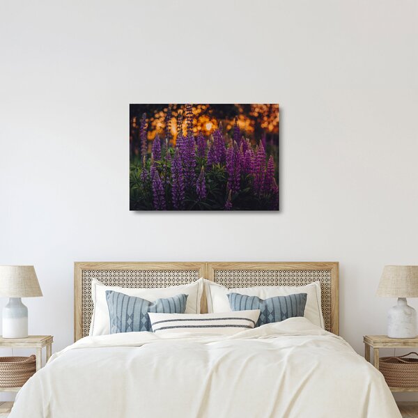 Egy csillagfürt virág képe (üvegen) (70x50 cm)