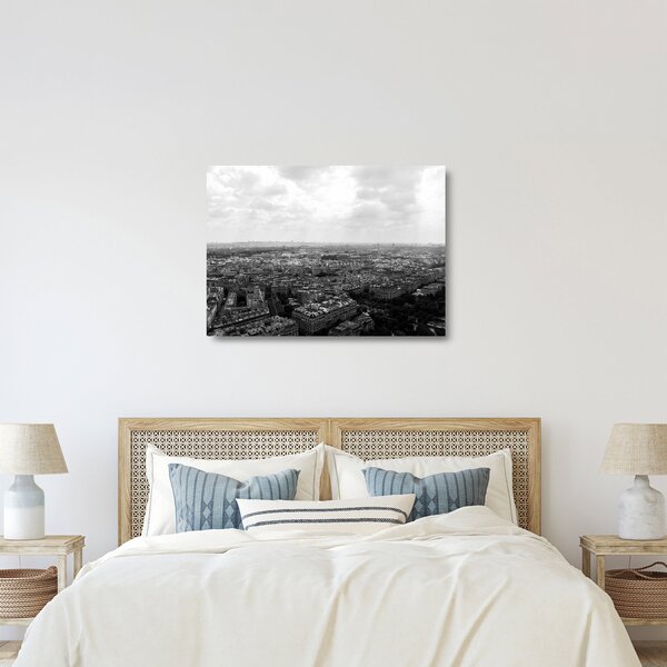 Kép - Házak háztetői Párizsban (üvegen) (70x50 cm)