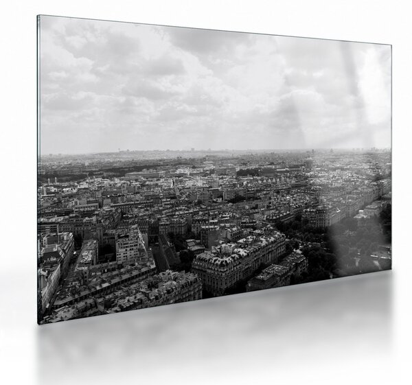 Kép - Házak háztetői Párizsban (üvegen) (70x50 cm)