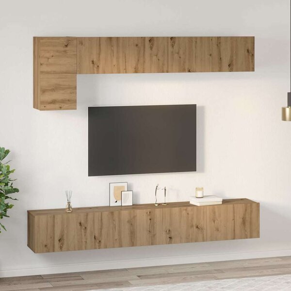 TV szekrény garnitúra 5 pcs Artisan tölgy Faanyag