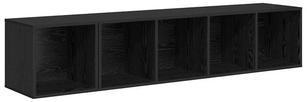 TV Szekrény Szett 2 pcs Musta tammi 37 x 37 x 142.5 cm Faanyag