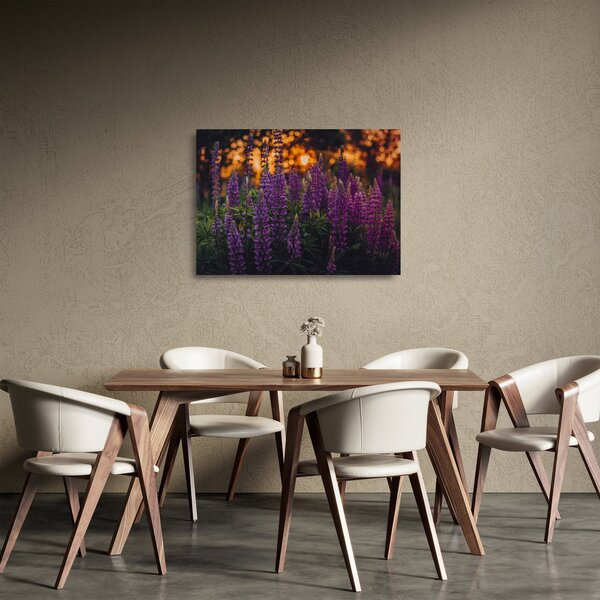 Egy csillagfürt virág képe (üvegen) (70x50 cm)