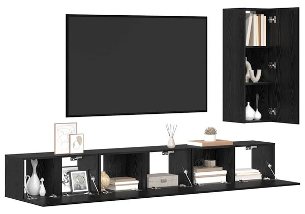 TV szekrény garnitúra 4 pcs Musta tammi 30.5 x 30 x 90 cm