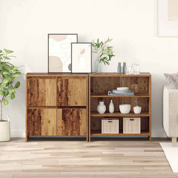 Oldalszekrények 2 pcs Régi fa 70 x 41 x 75 cm Faanyag