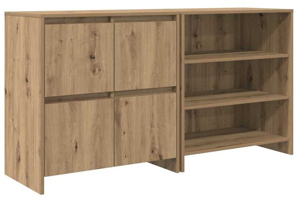 Oldalszekrények 2 pcs kézműves tölgy 70 x 41 x 75 cm Faanyag