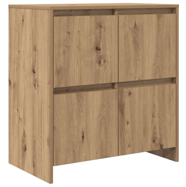 Oldalszekrények 2 pcs kézműves tölgy 70 x 41 x 75 cm Faanyag