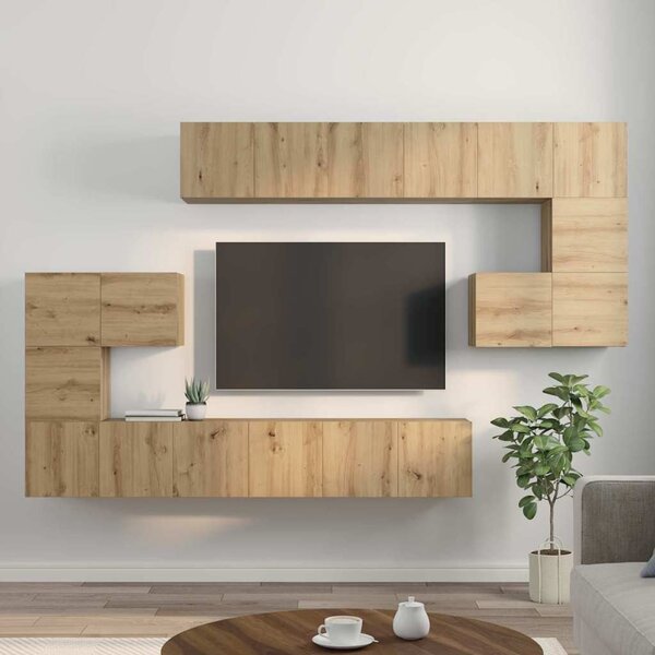 TV szekrény garnitúra 10 db Artisan tölgy Szerelt Fa