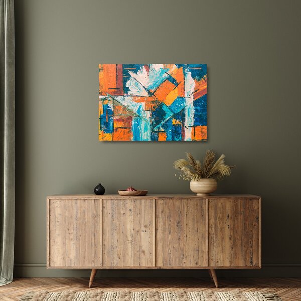Kép - Absztrakció (üvegen) (70x50 cm)