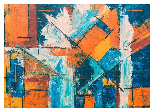 Kép - Absztrakció (üvegen) (70x50 cm)