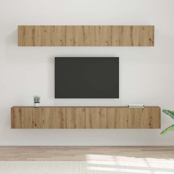 TV szekrény garnitúra 5 db Artisan tölgy Szerelt Fa