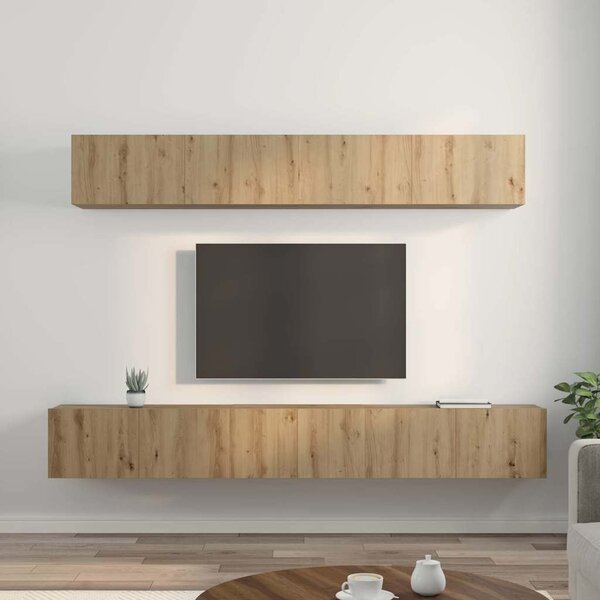 TV szekrény garnitúra 5 db Artisan tölgy Szerelt Fa