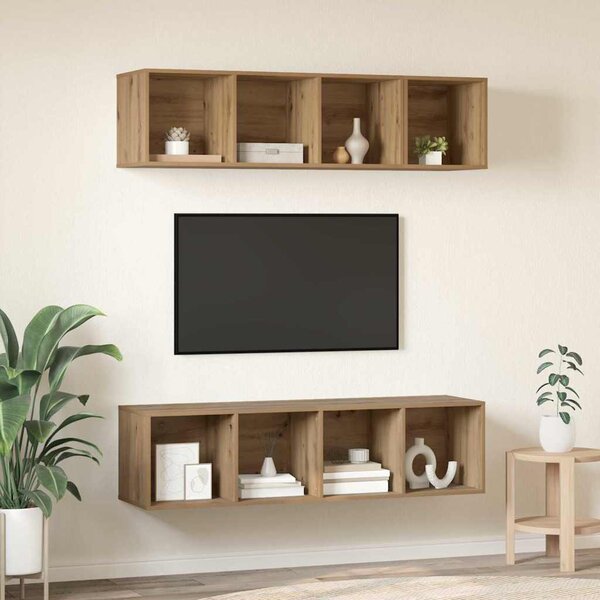 TV szekrény garnitúra 3 pcs Artisan tölgy Faanyag