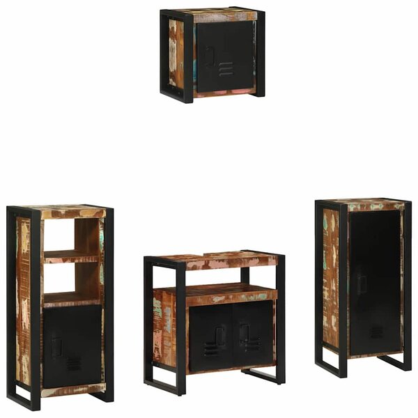 Fürdőszoba bútor szett 4 pcs Szilárd Újrahasznosított Fa
