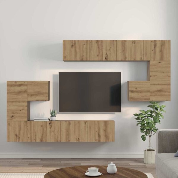 TV egységek 4 db Artisan tölgy Szerelt fa