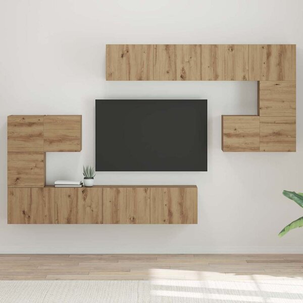 TV egységek 4 db Artisan tölgy Szerelt fa