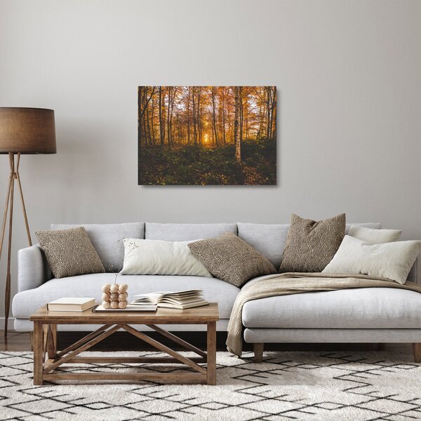 Egy őszi erdő képe (üvegen) (70x50 cm)