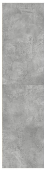 Betonszürke szerelt fa ruhásszekrény 100 x 50 x 200 cm